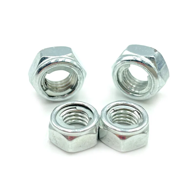 Factory DIN982 DIN985 Standard Carbon Steel Zinc Plated Nylock Nut M8 Nylon Lock Nut