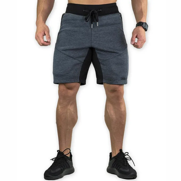 Custom Men Gym Fitness Workout Cotton Shorts With Zipper Gym  Shorts