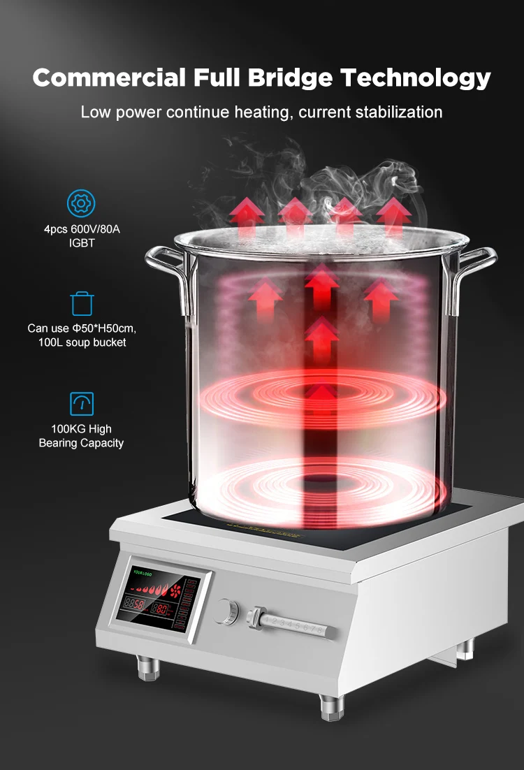 Tiansta Electric Induction Cooktop Rapidly Heating 8Kw 220V Heavy duty Commercial Induction Stove