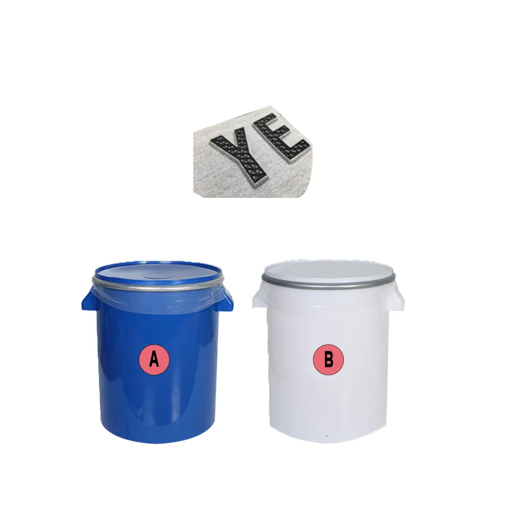Translucent Two Component  Textile Coating Platinum Cured Liquid Silicon Rubber For Fabric Cloth Label