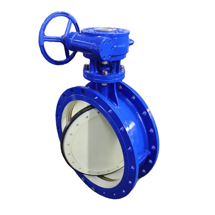  DN0-DN1500 с двойным фланцем WCB воды три тройной эксцентриковый Дроссельный клапан червячным