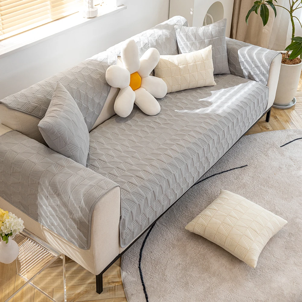 Домашнее украшение защиты полиэфирный чехол для дивана супер мягкий вышивка