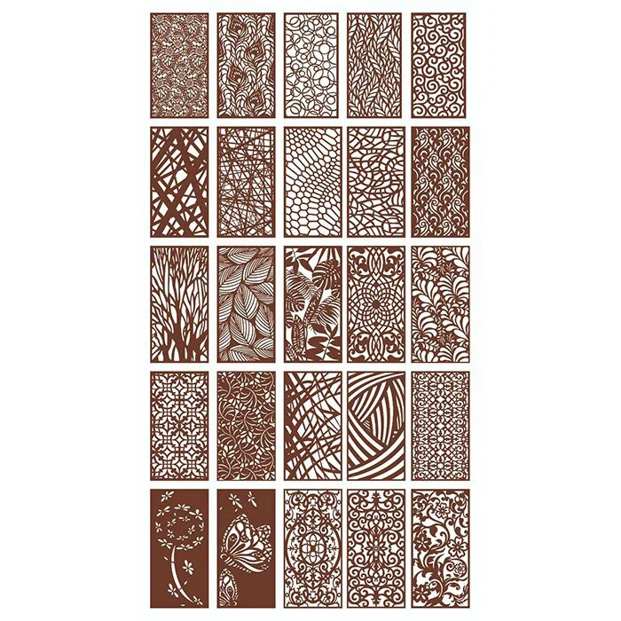 Garden metal screen decoration laser cut privacy fencing panel