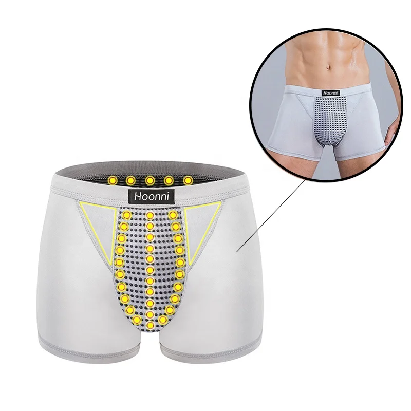 Breathable Fiber Anion Cooling Mesh Magnetic Underwear Briefs Underwear For Men