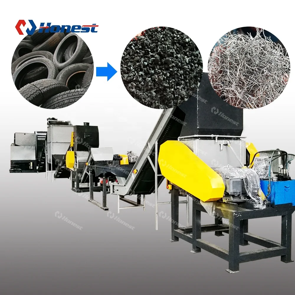 
Waste Tire Recycling Line For Producing Rubber Granule To Get More Burning Heat 