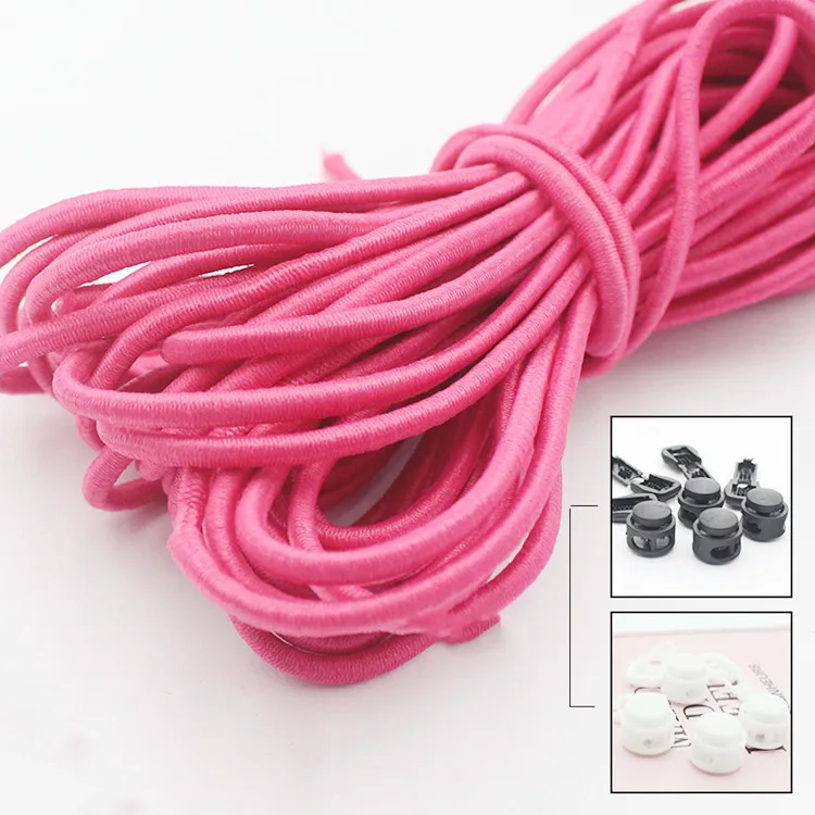 Factory Wholesale Custom Elastic Cord Rope Round Rubber Latex Bungee Cord String for Garment Outdoor Sports