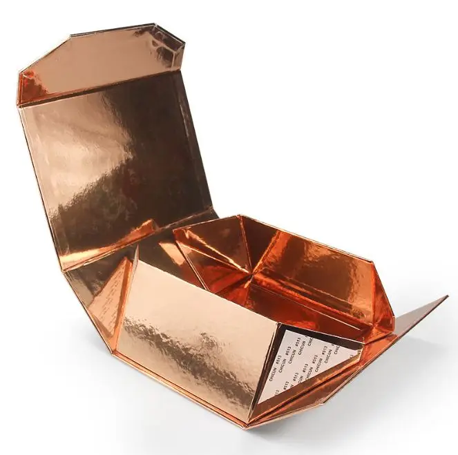 ready to ship rose gold large cardboard boxes for gift sets