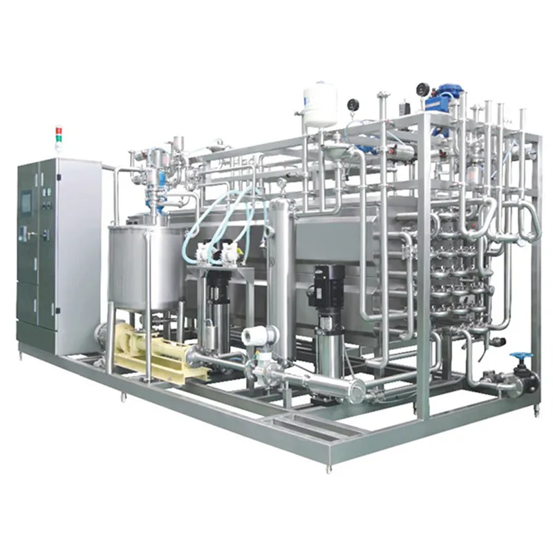Complete UHT Whole Milk Processing And Packaging Machine / Walnut Milk Making Machinery / Coconut Milk Processing Plant