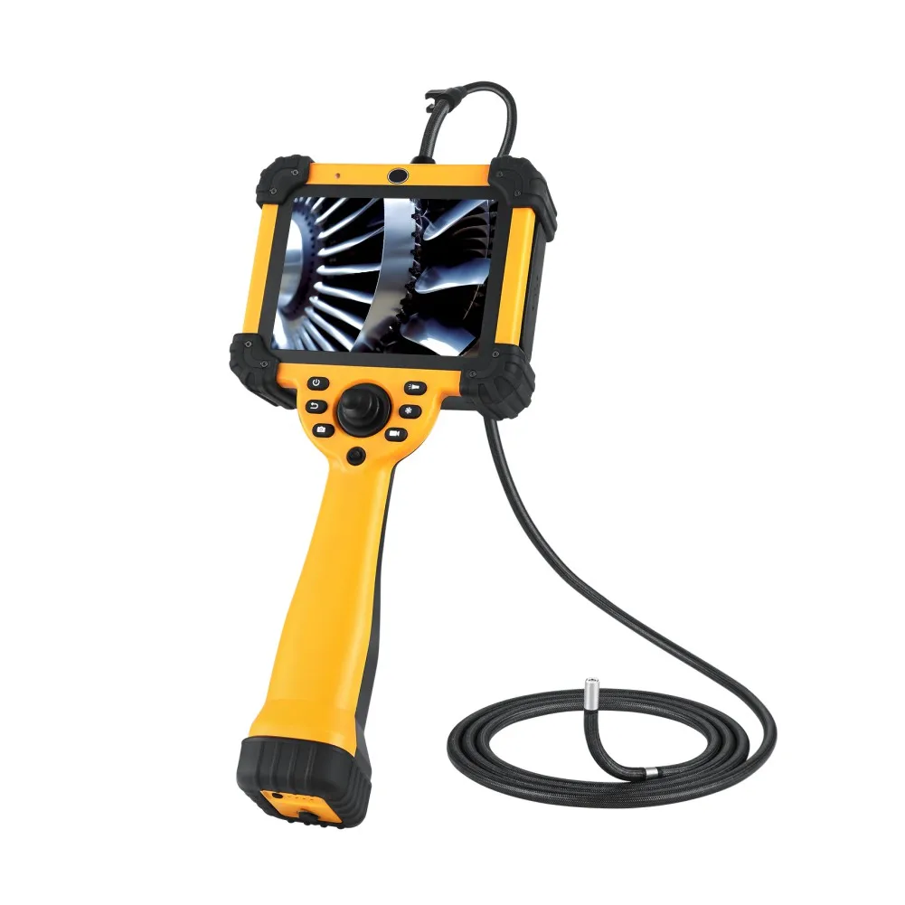 Y Series 360 rotation 4-way articulating borescope inspection camera,IP67 endoscope ,sewer endoscopic camera With 5.7'screen