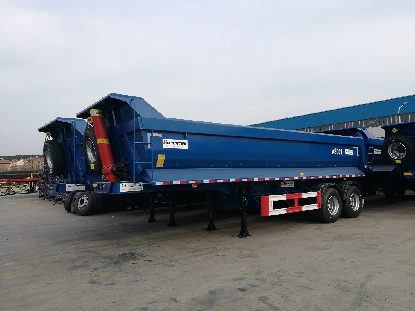 High-Capacity 20CBM Two Axle Dump Tipping Trailer Excellent Stability Semi-Trailer with 12R22.5 Steel Tyre