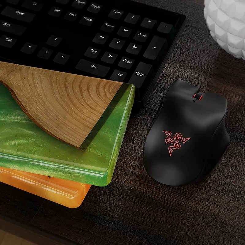 DIY Crystal Drip Rubber Mechanical Keyboard Resin Hand Rest Palm Rest Wrist Rest Rectangular Pendulum Silicone Mold