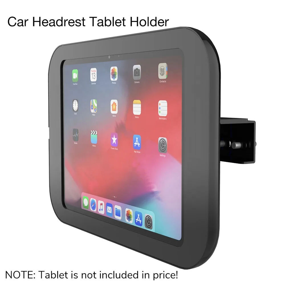 Car Back Seat Tablet Holder Lockable Car Headrest Mount Tablet Case Adjustable Taxi Car AD Display Tablet PC Holder with Lock