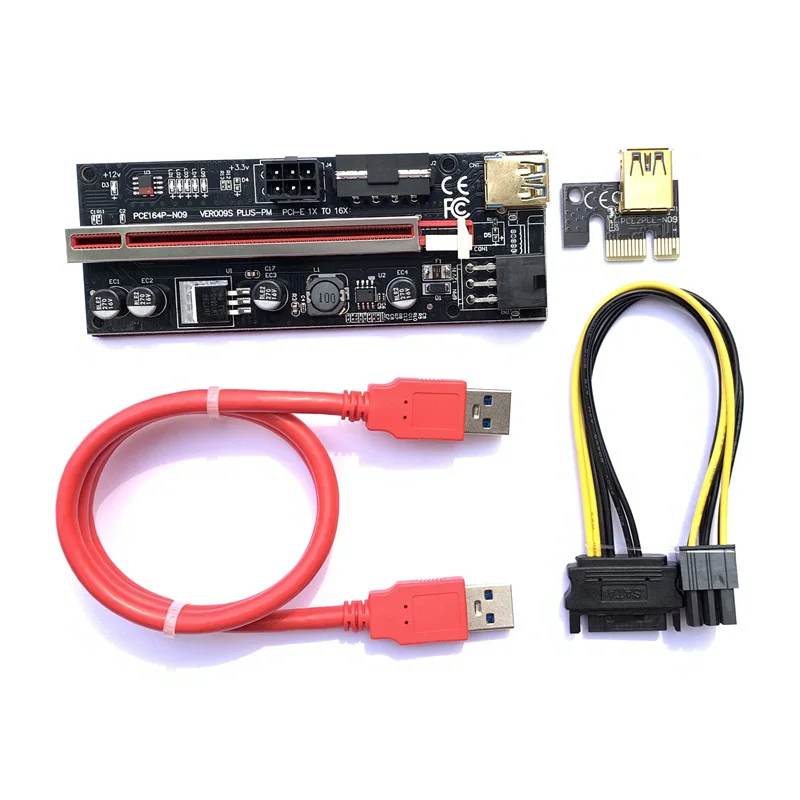 PCI-E graphics extension transfer cable USB3.0 adapter PCIE 1X to 16X VER009S+