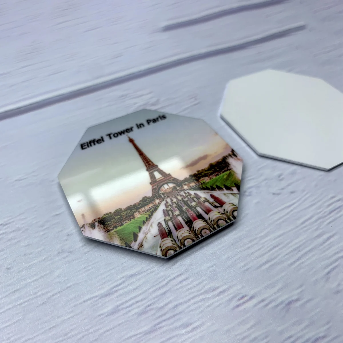 BEAUTYSUB 1.15mm LS-CM008 gloss white HD sublimation Aluminum with magnetic metal printable fridge magnet heat transfer photo