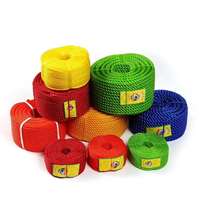 Оптовая продажа на заказ белый 100% полипропиленовый мультифиламентный канат для лодки 3 пряди Плетеный Канат