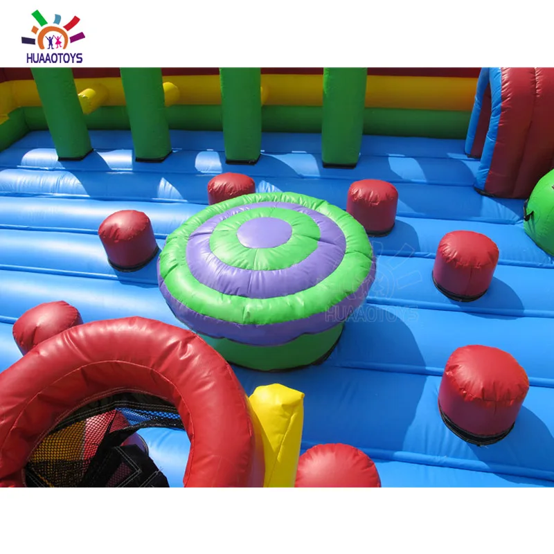 Adult inflatable outdoor obstacle course for kids