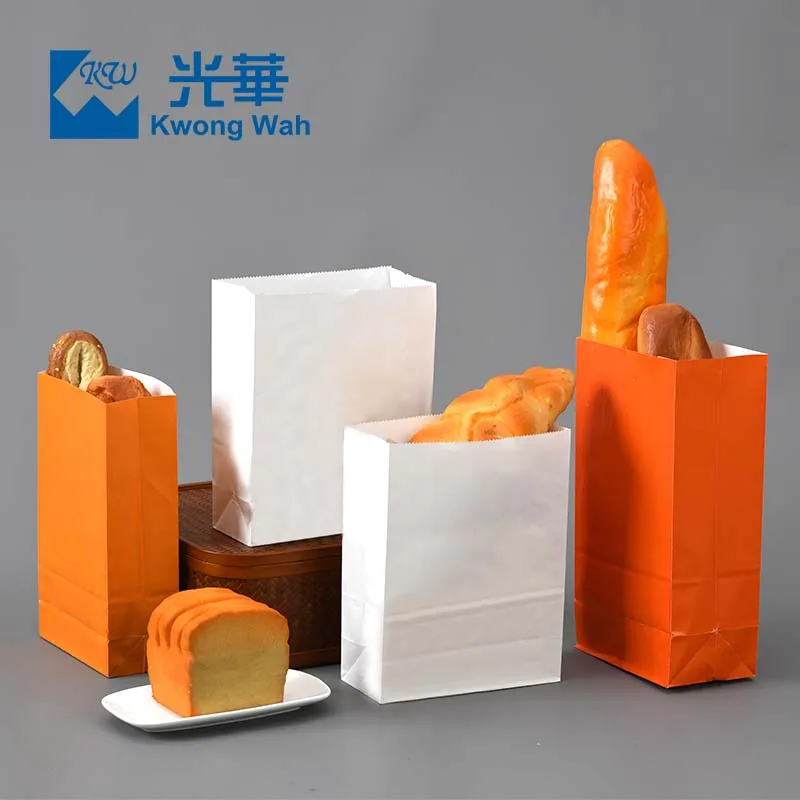 Wholesale High Quality Food Bags Baguette French Caterpillar Bread Bakery Paper Flat Bag
