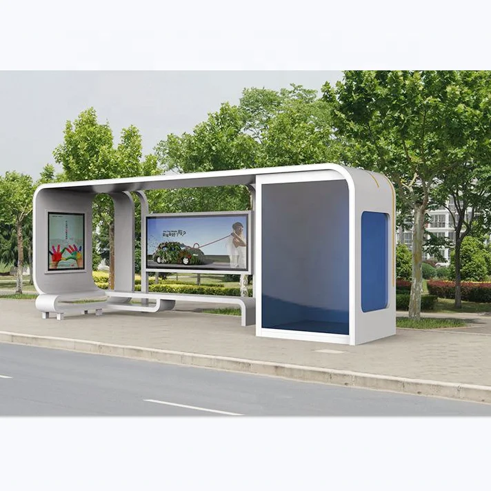 Лучшая цена изящный дизайн умный городской современный розничный киоск укрытие для автобуса на продажу