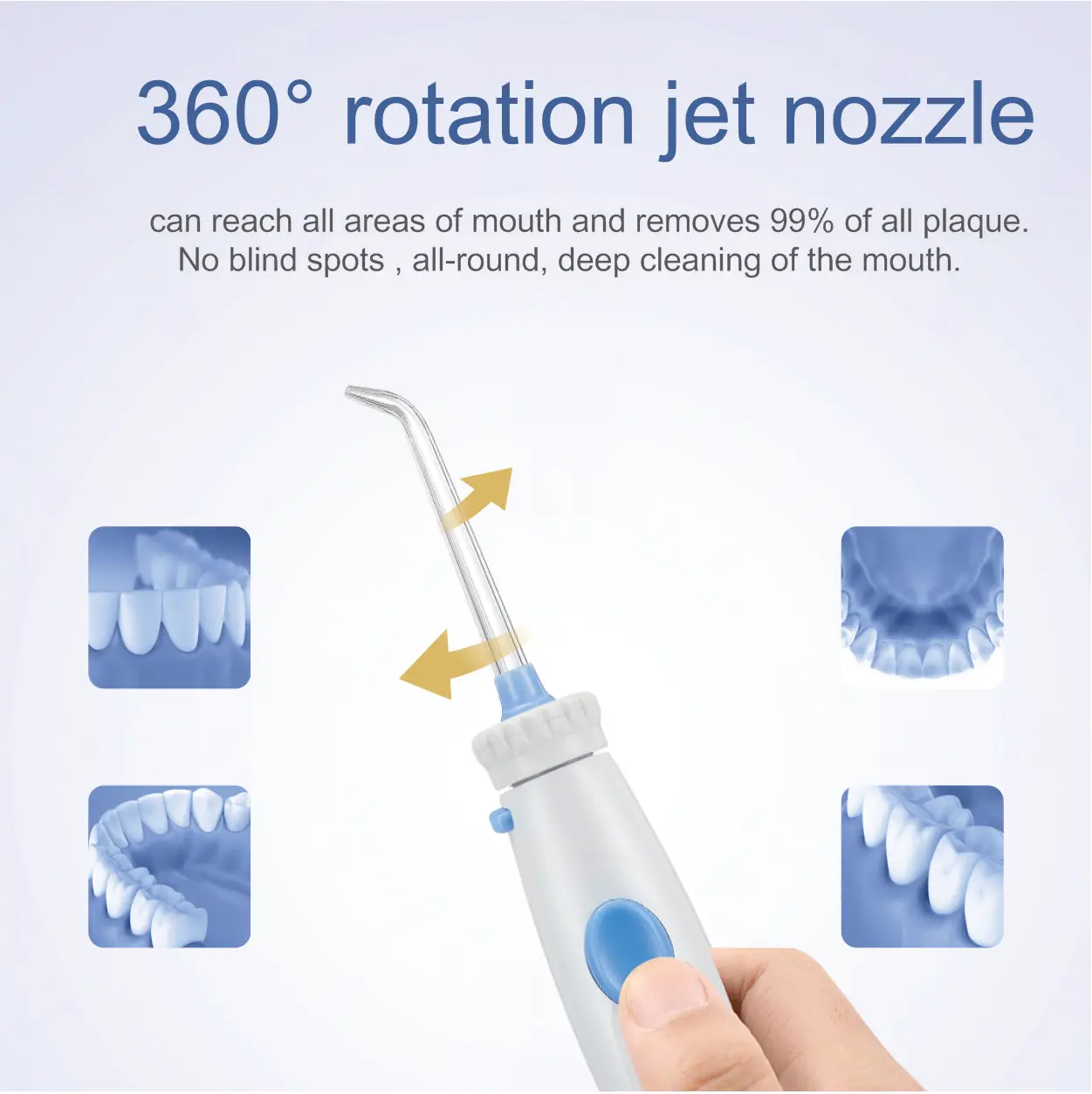 Private Label Electric Water Whitening Dental Oral Water Irrigator Flush Sonic Cleaning Waterproof Ultrasonic Teeth Cleaner
