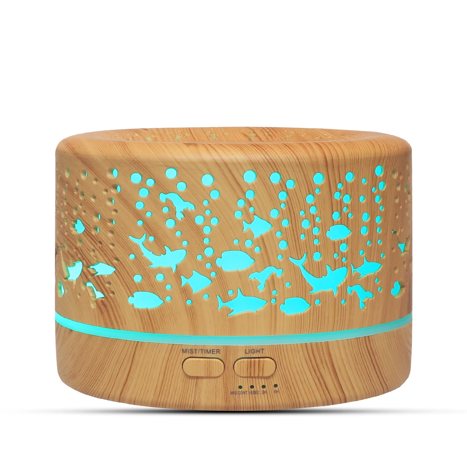 New products 2022 unique ultrasonic air humidifier air purifier essential oil mist 500ml wood grain aroma diffuser