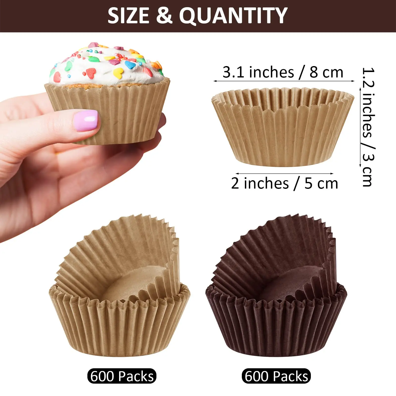 Custom Printed Paper Cupcake Liners  Baking Cups Premium Mini Disposable Capacillo Container 5cm Moldes  Muffin Cups Cake Liners