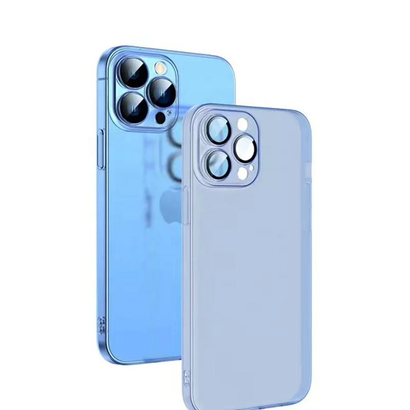 Dustproof Ultra Thin Lens Protection Mobile Phone Case Frosted Transparent Phone Cover for iPhone 12/13/14/pro/plus/pro max