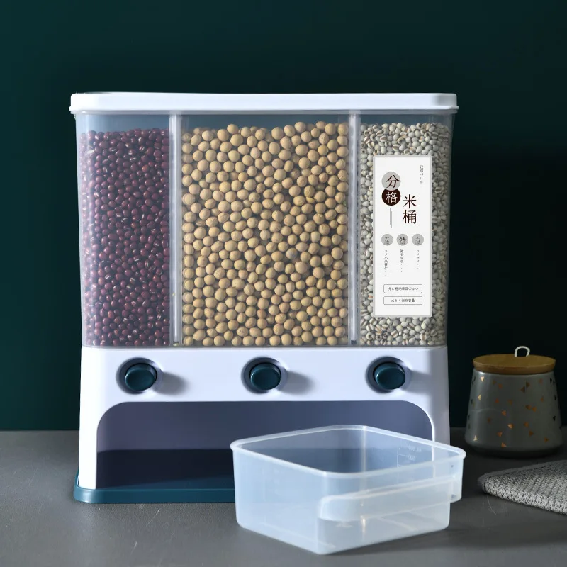Food Storage Box 2020 top Plastic cereal Dispenser Storage Box Kitchen Food Grain Rice Container