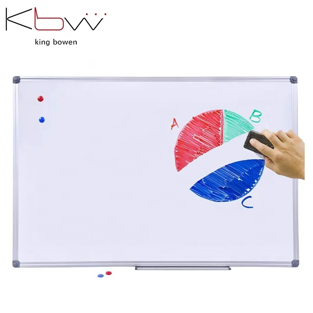 KBW Single Side Dry Erase Board Magnetic Whiteboard 120x90cm for Office Supplier School Classroom