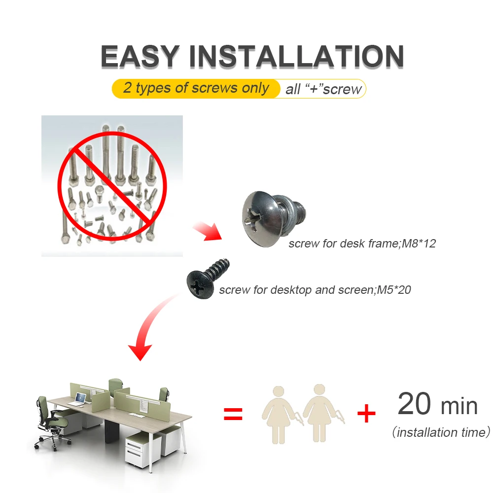 Professional work station desk modern office furniture 4 person workstation