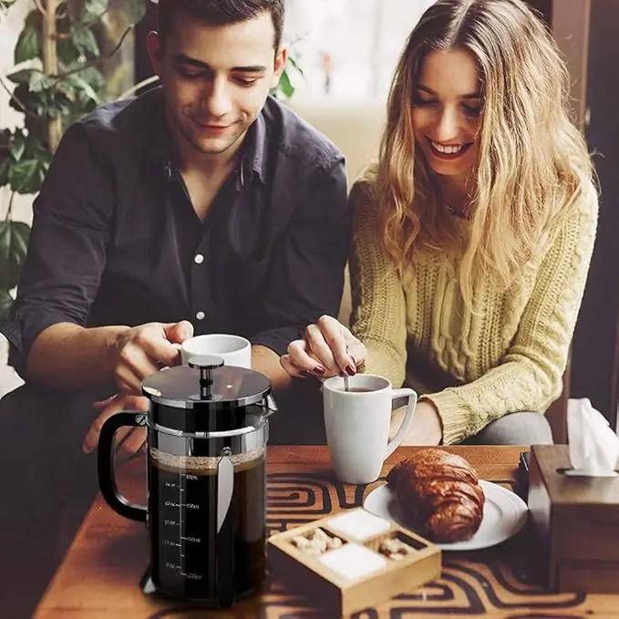 34oz glass French press with handle French coffee maker Cold Brew coffee maker Tea maker Kitchen Travel Camping