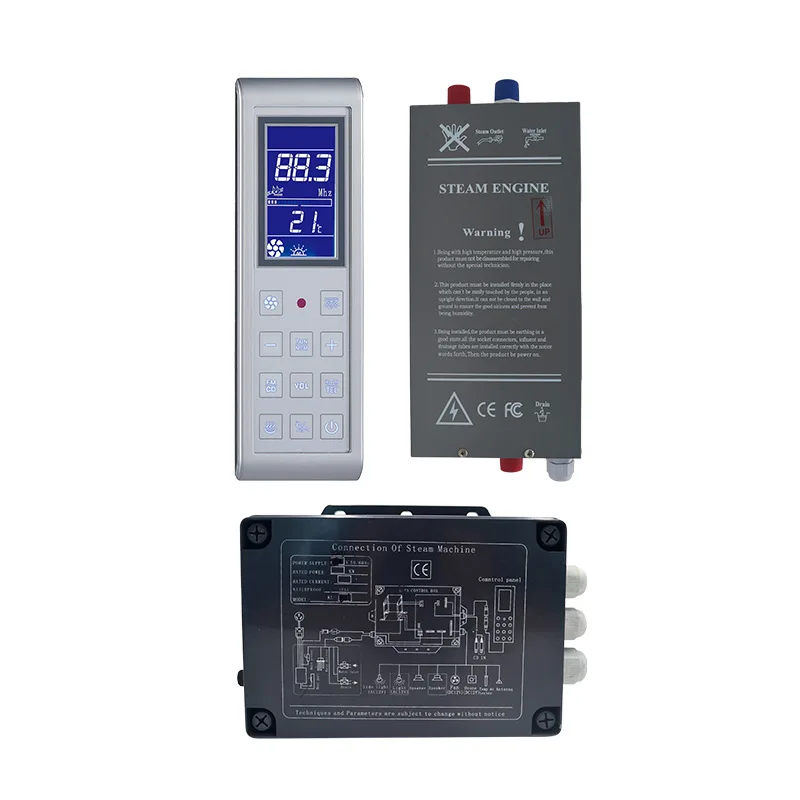 CE approved steam shower room computer control panel system KL-801 for steam room 3KW generatoring engine machine