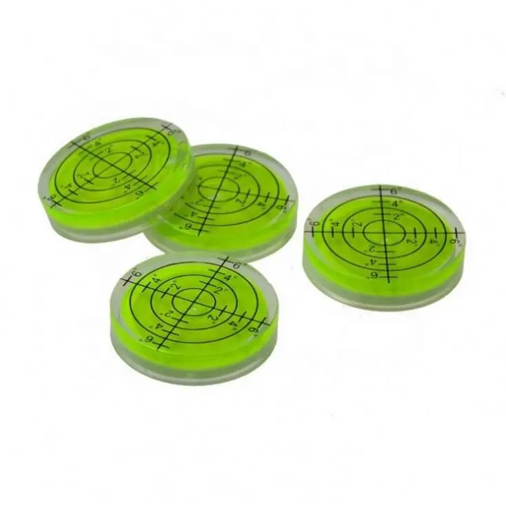 TEBAK Acrylic PMMMA round housing Circular Colorful small spirit level vial Bullseye leveling Bubble Levels for RV Trailer