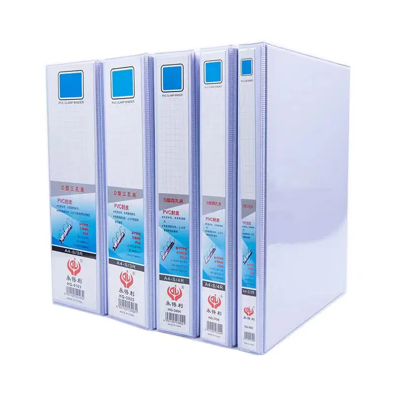 high Quality custom pp ring folders binder with o/ d slant wholesales trading card binder 2/3/4 Holes D Ring Binder Folder