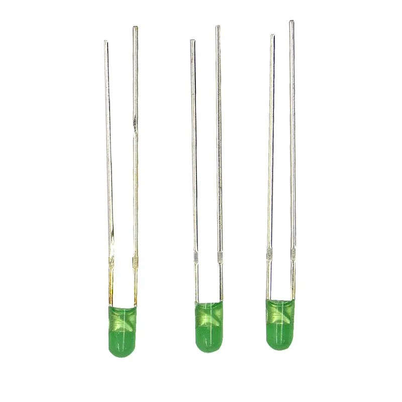 China Factory 1-Year Full Color 3mm Round Green Diode