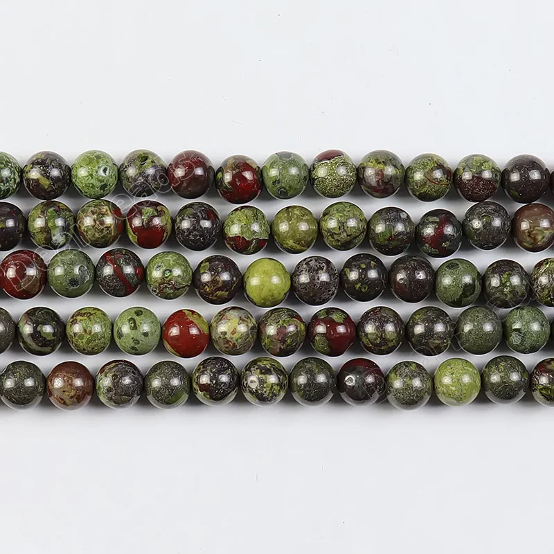 Natural Round Dragon Blood Jasper Loose Stone Beads for Jewelry Making 4mm 6mm 8mm 10mm 12mm