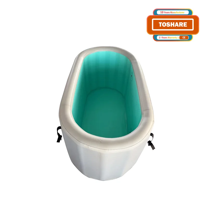 TOSHARE 2024 Custom Outdoor Pvc Inflatable Folding Adult Extra Large Ice bath Tub Recovery