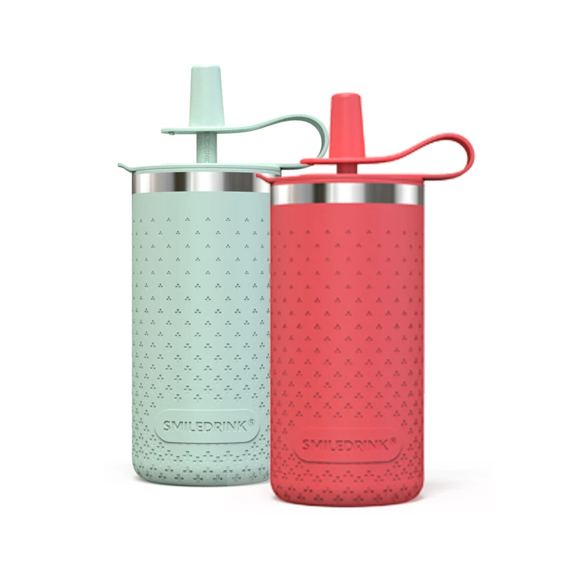 Бесплатный образец экологически чистые многоразовые соломенные чашки для детей с силиконовыми крышками и рукавами силиконовые