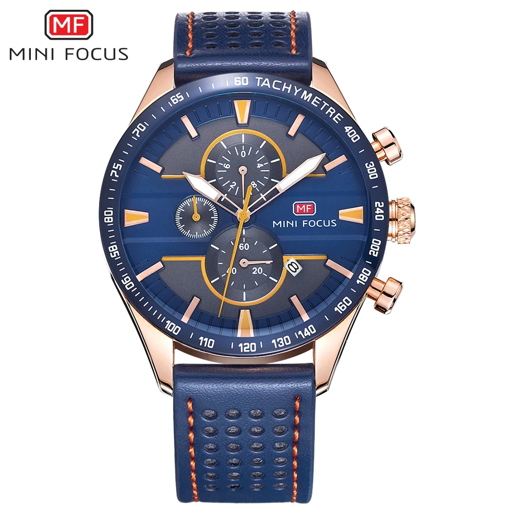 Business Gifts/Show Accessories/Mini Focus MF0002G Men Watch Rose Case Black Face Quartz Watch