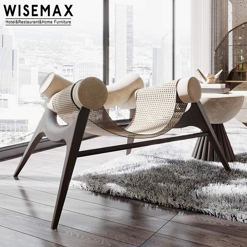 WISEMAX мебель современный гостиничный лобби стиль отдыха кафе Акцент стул из массива дерева кожаный диван для дома гостиная