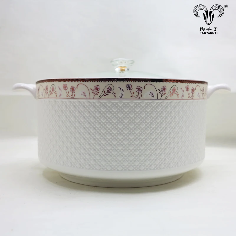Оптовая продажа высококачественная керамическая посуда кастрюля cocotte сохраняет тепло