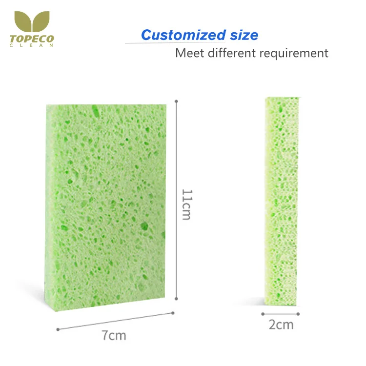 Topeco Bulk Kitchen Sponges Cellulose Sponge Compressed Natural Cellulose Sponge For Dish Clean