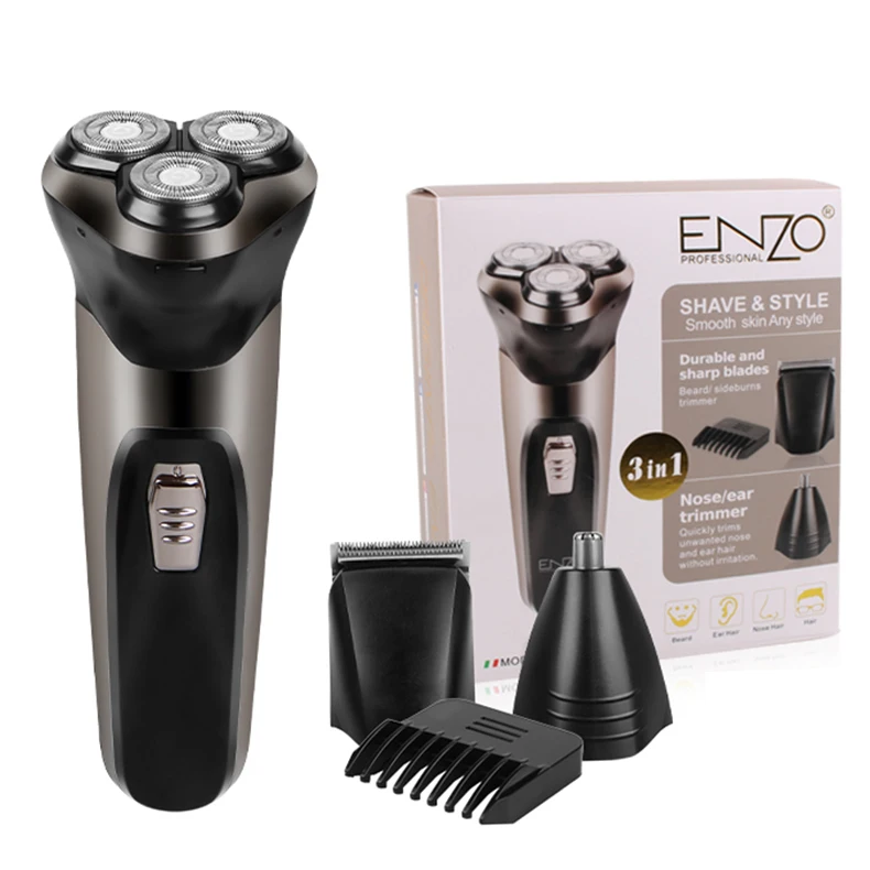 ENZO 3 in1 Hot Selling Popular Multi-Function Rechargeable Shaving Machine Man 3 In 1 Electric Shaver For Men