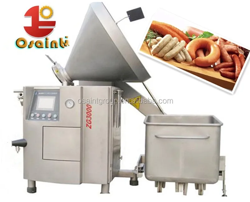 Sausage production line cutter/ filler and tying machine for making bologna/hot dog