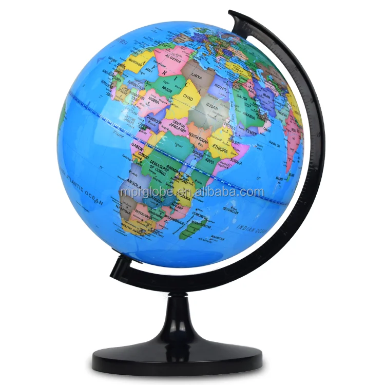 Classic Blue Ocean Political World Globe