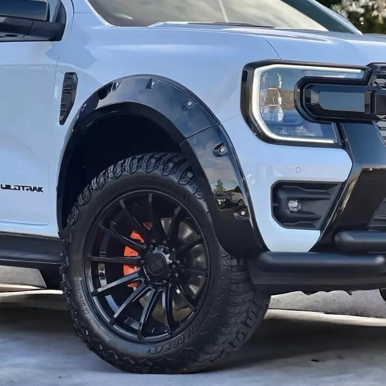 Для RANGER T9 Wildtrak 2022 2023 2024 ABS 9 дюймов глянцевое черное крыло расклешенные колесные арки без сенсорных отверстий