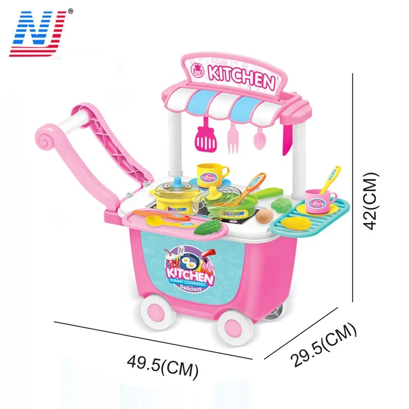 Ролевые игры кухонная тележка для еды игрушка для малыша бис
