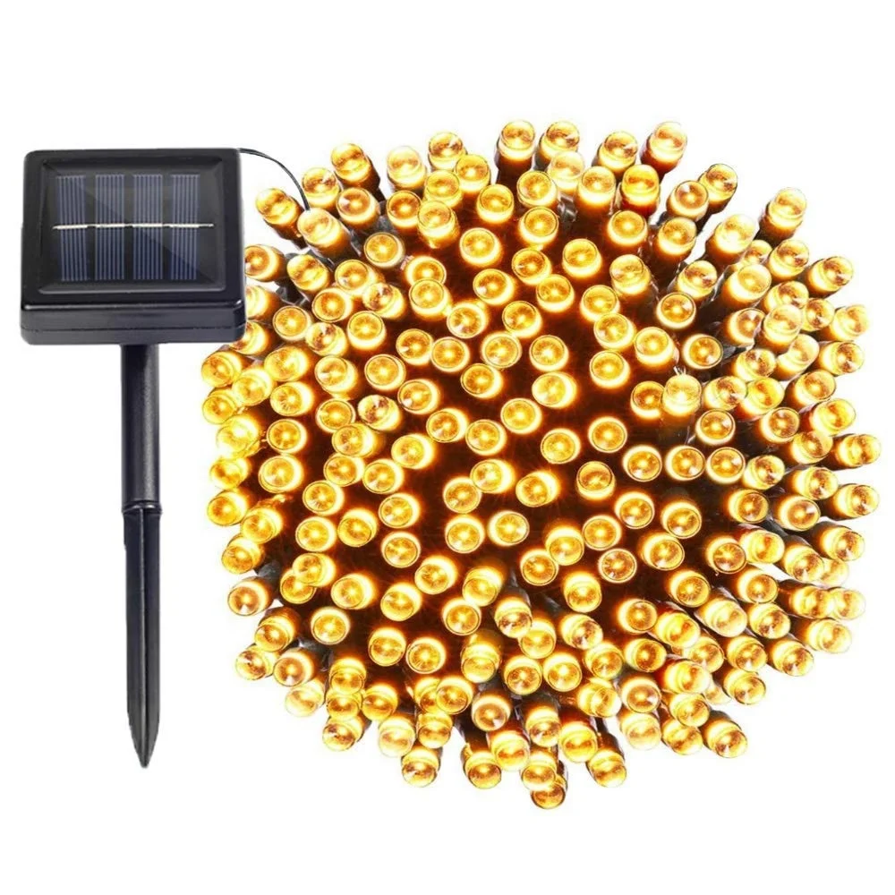 Solar Christmas Outdoor Waterproof Garden String Lights 72FT 200 LED 8 Modes Fairy Lights for Xmas Yard Porch Camping Decoration