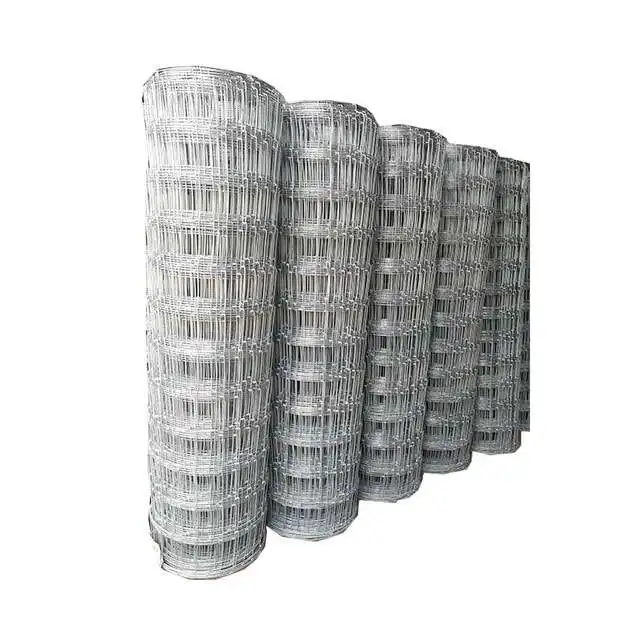 Горячеоцинкованная ферма и полевая коза, забор из стальной проволоки с фиксированным узлом, рулон 50 м