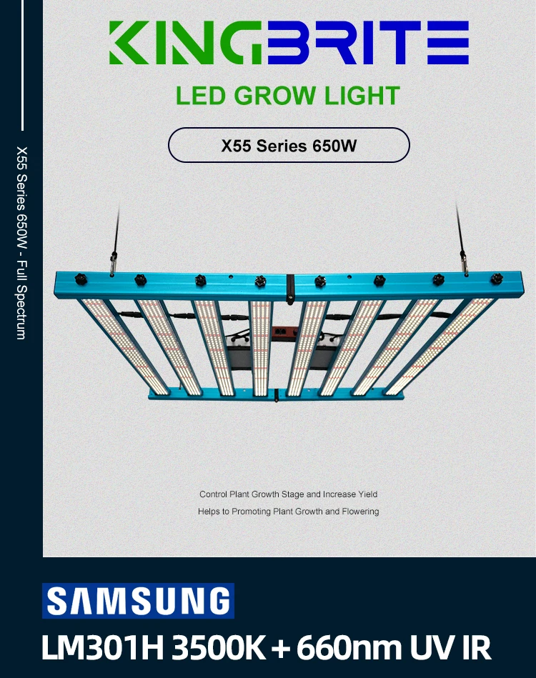 KingBrite высокопроизводительный полный спектр регулируемый 650 Вт Samsung LM301H/LM281B + Pro светодиодный светильник для выращивания растений садоводства комнатных