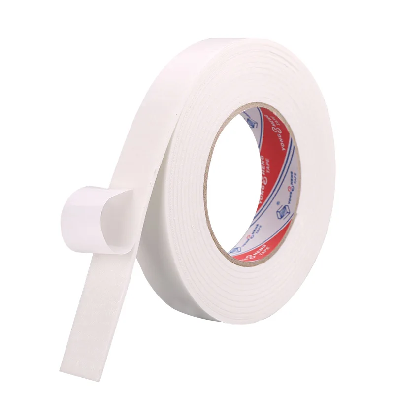 Eva Heavy Duty Mounting Foam Double Sided Adhesive Tape Strong Tenslie White Carton Acrylic No Printing Carton Sealing 25mm YS29